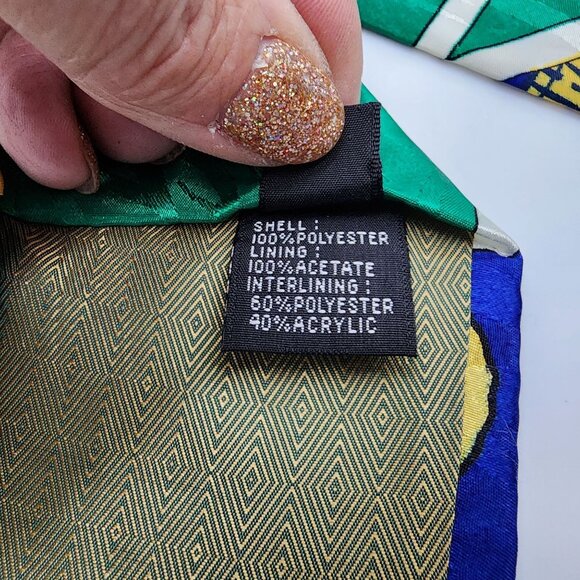 Chargers Tasmanian Devil Necktie Green Blue Polyester 56" Long 4" Wide VTG Surre - Picture 7 of 8